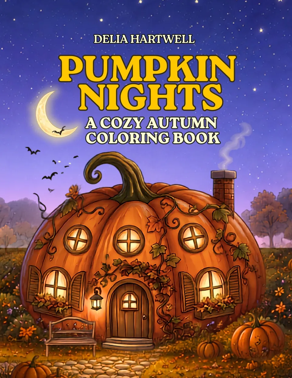 Pumpkin Nights — coloring book cover